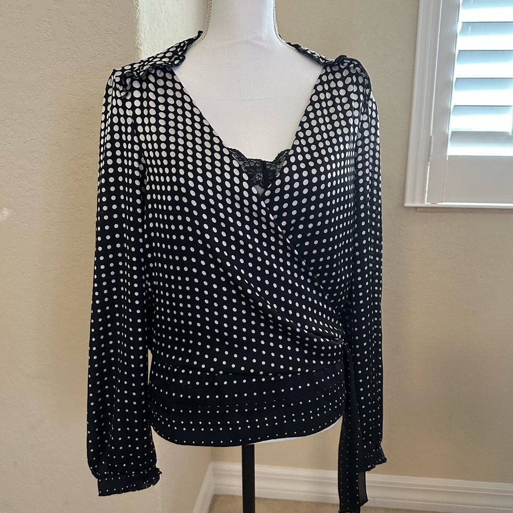 White House Black Market blouse with attached front cami size medium